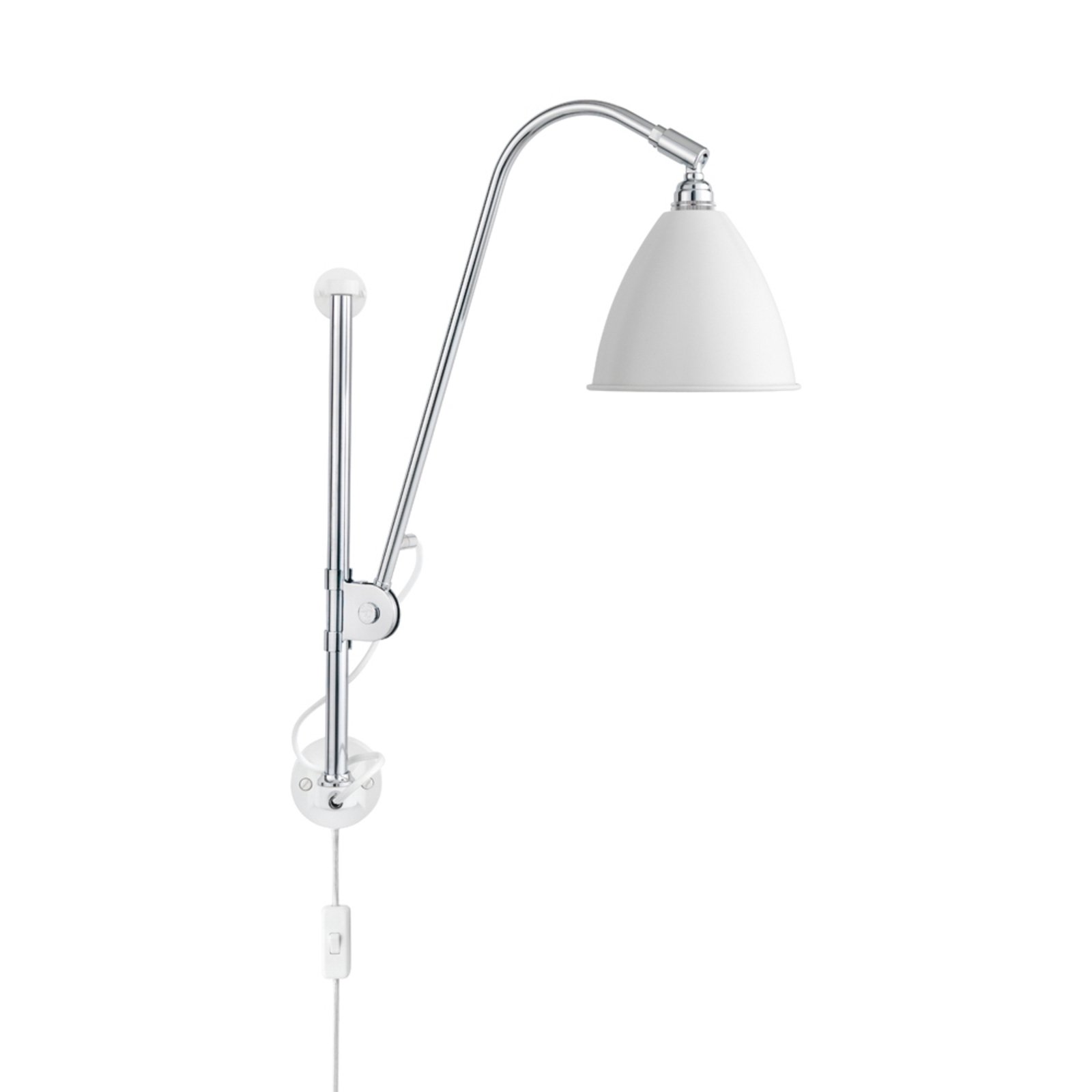 Bestlite BL5 Wall Lamp ø16 Chrome/Matte White - GUBI