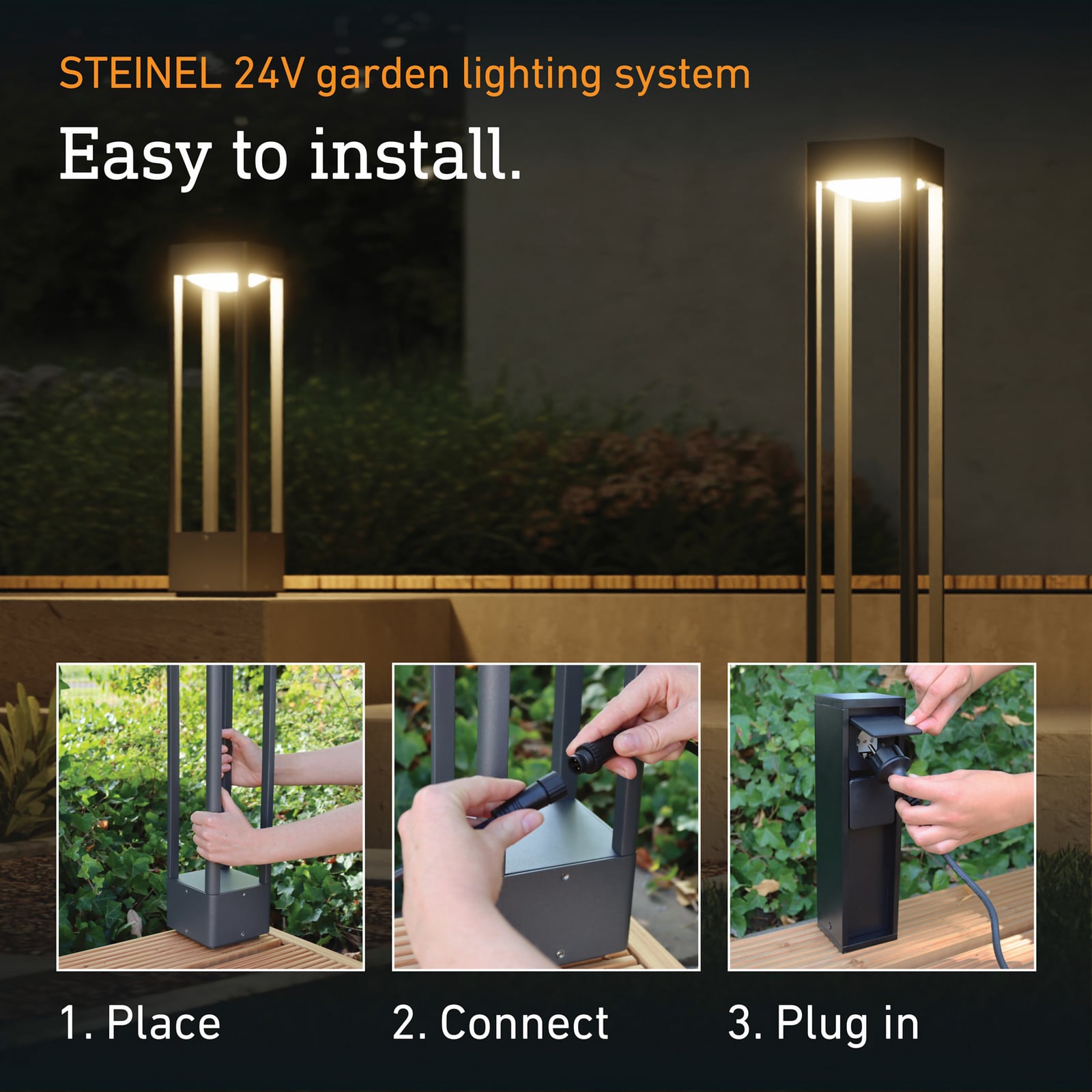 STEINEL LED tuinpadverlichting Stela C, 86 cm antraciet, IP65, RGBWW STEINEL LED tuinpadverlichting Stela C, 86 cm antraciet, IP65, RGBWW