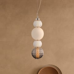 Lampada LED a sospensione Maytoni Collare in vetro cromato Ø 14,7 cm 3.000 K