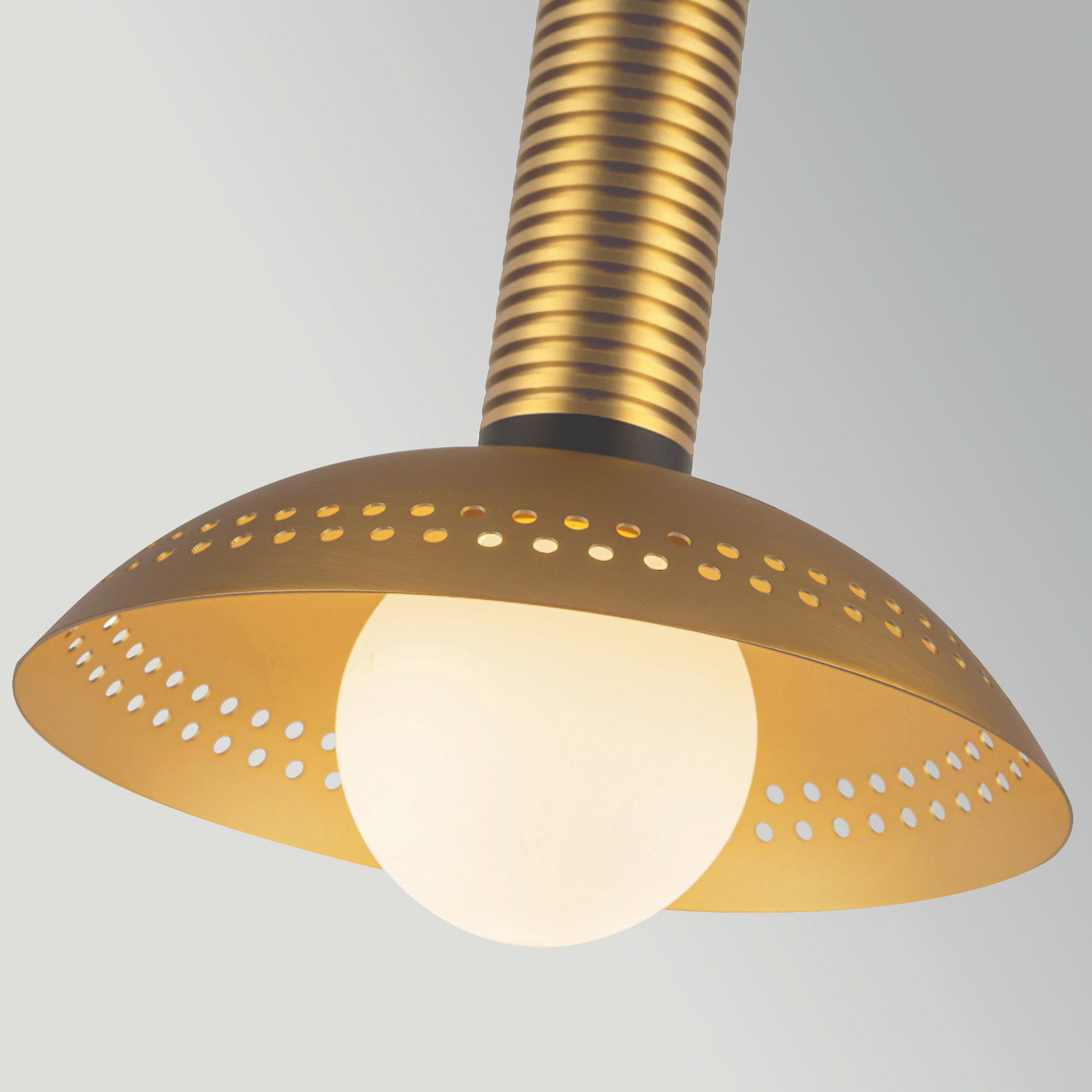 LED hanglamp Arden, goudkleurig, Ø 15 cm, metaal, dimbaar