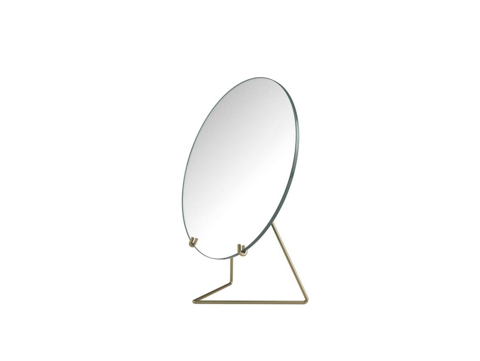 Standing Mirror Ø30 Brass - Moebe