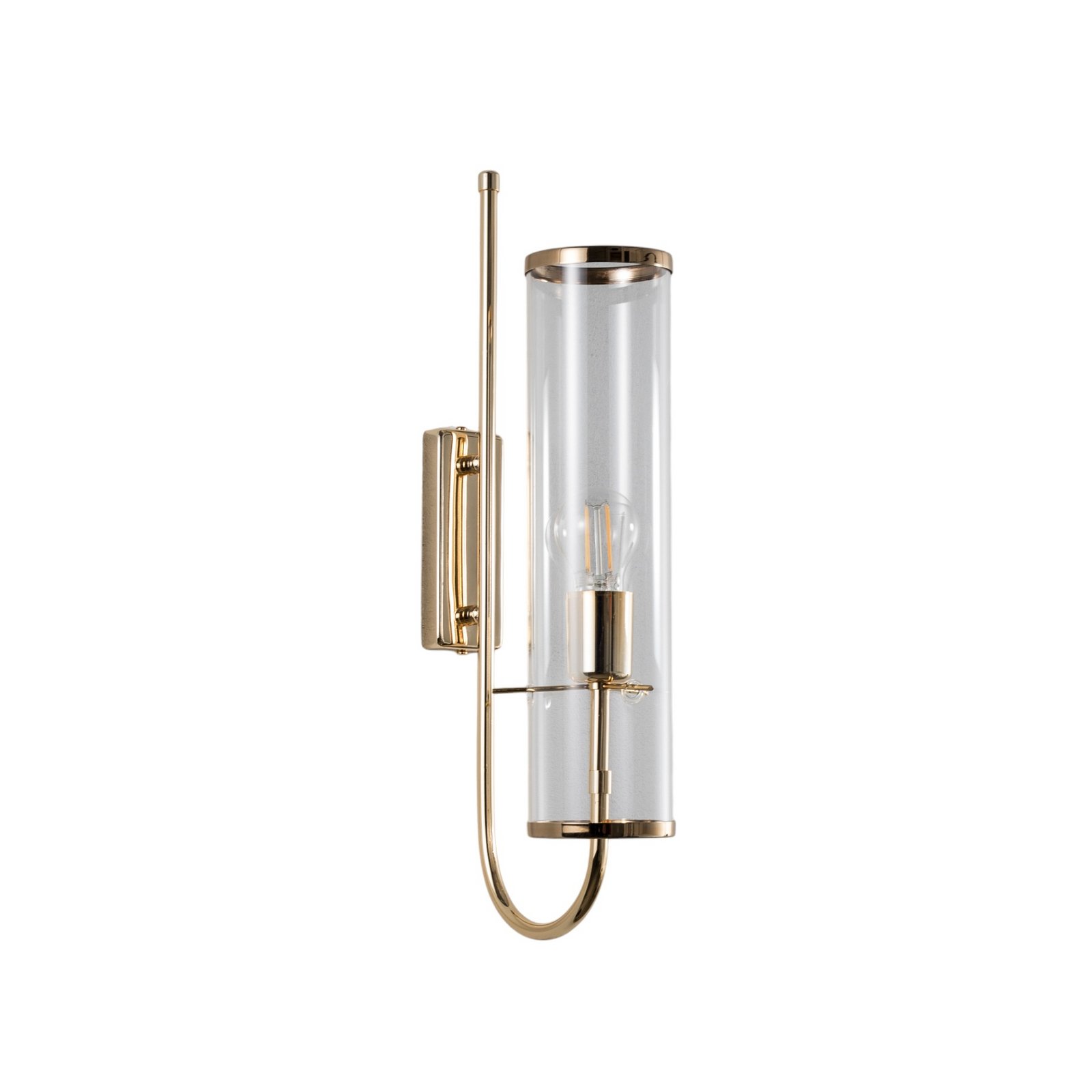 Leona wall light, gold-coloured, height 57 cm, metal, E27
