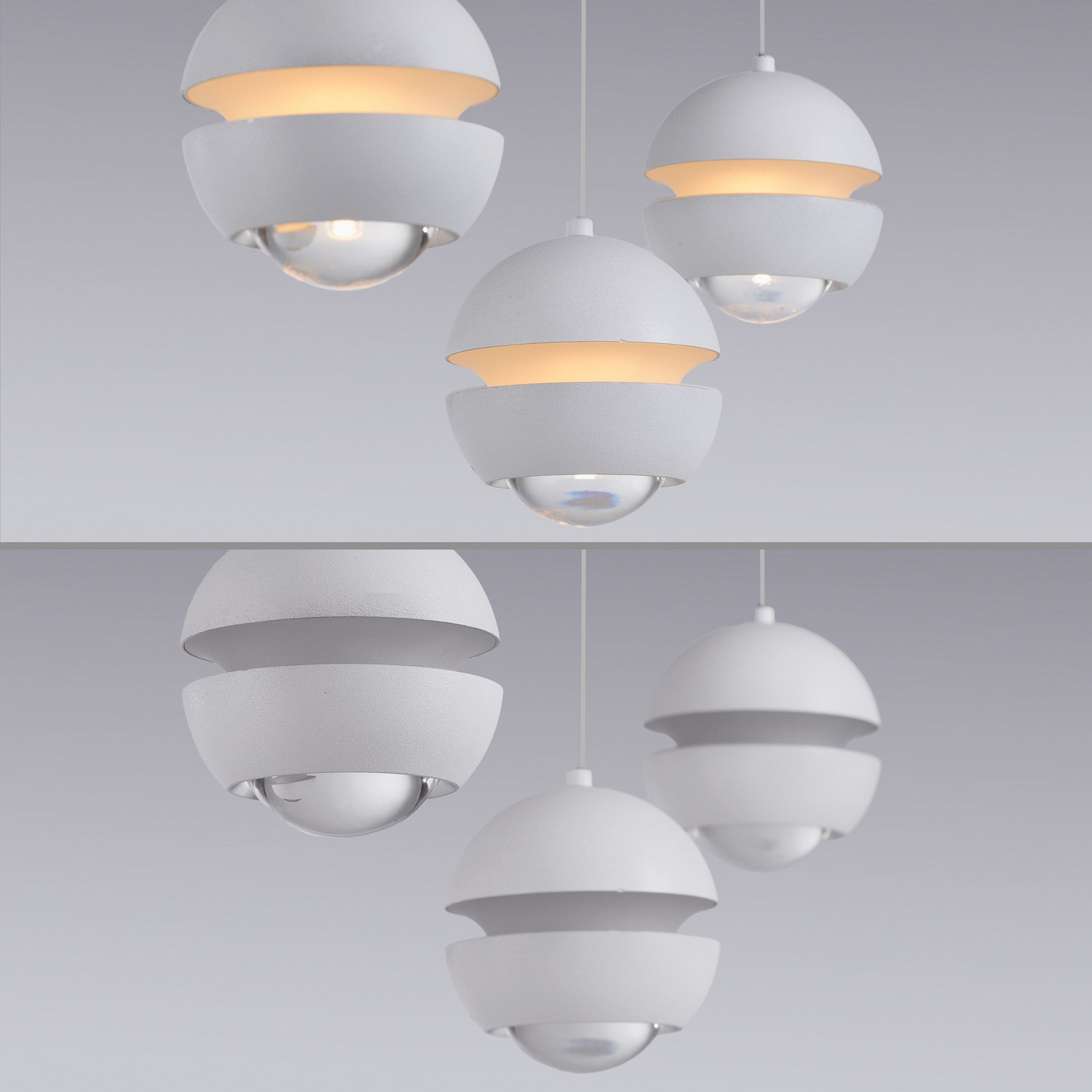 Schöner Wohnen LED hanglamp Lini wit, 3-lamps lang, 3.000 K Schöner Wohnen LED hanglamp Lini wit, 3-lamps lang, 3.000 K