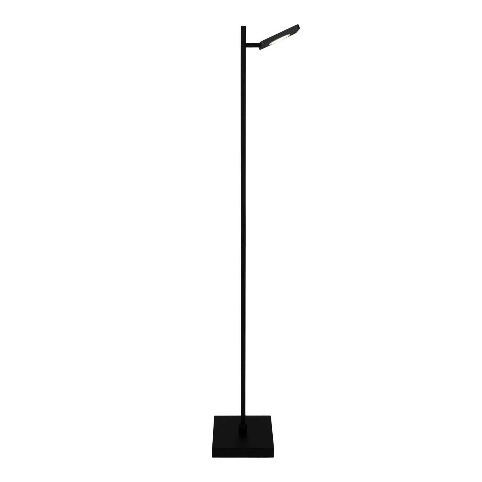 LED-es újratölthető állólámpa Lupa fekete magasság 135cm fém touchdim
