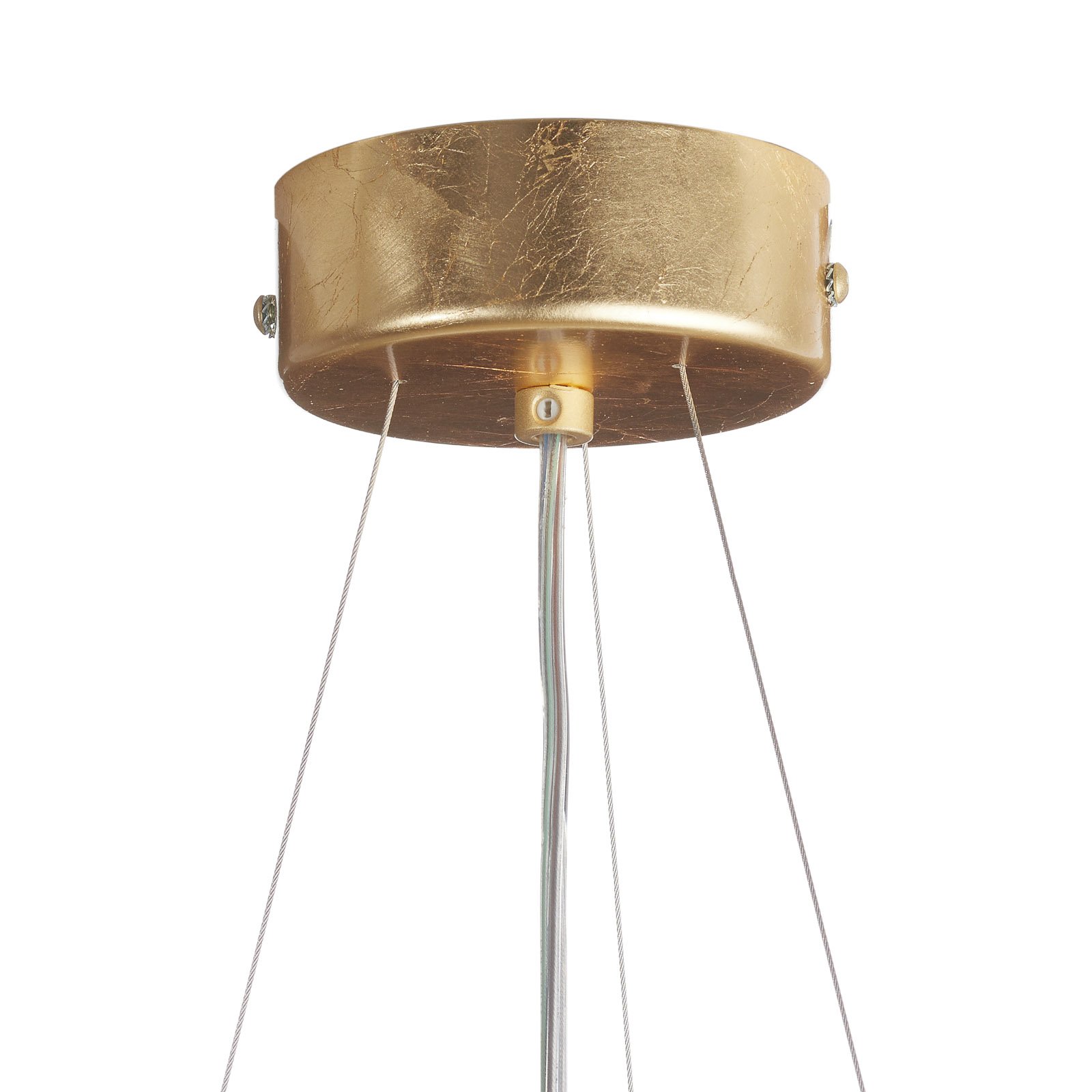 Lámpara colgante Pura con pan de oro, 60cm, 3x E27