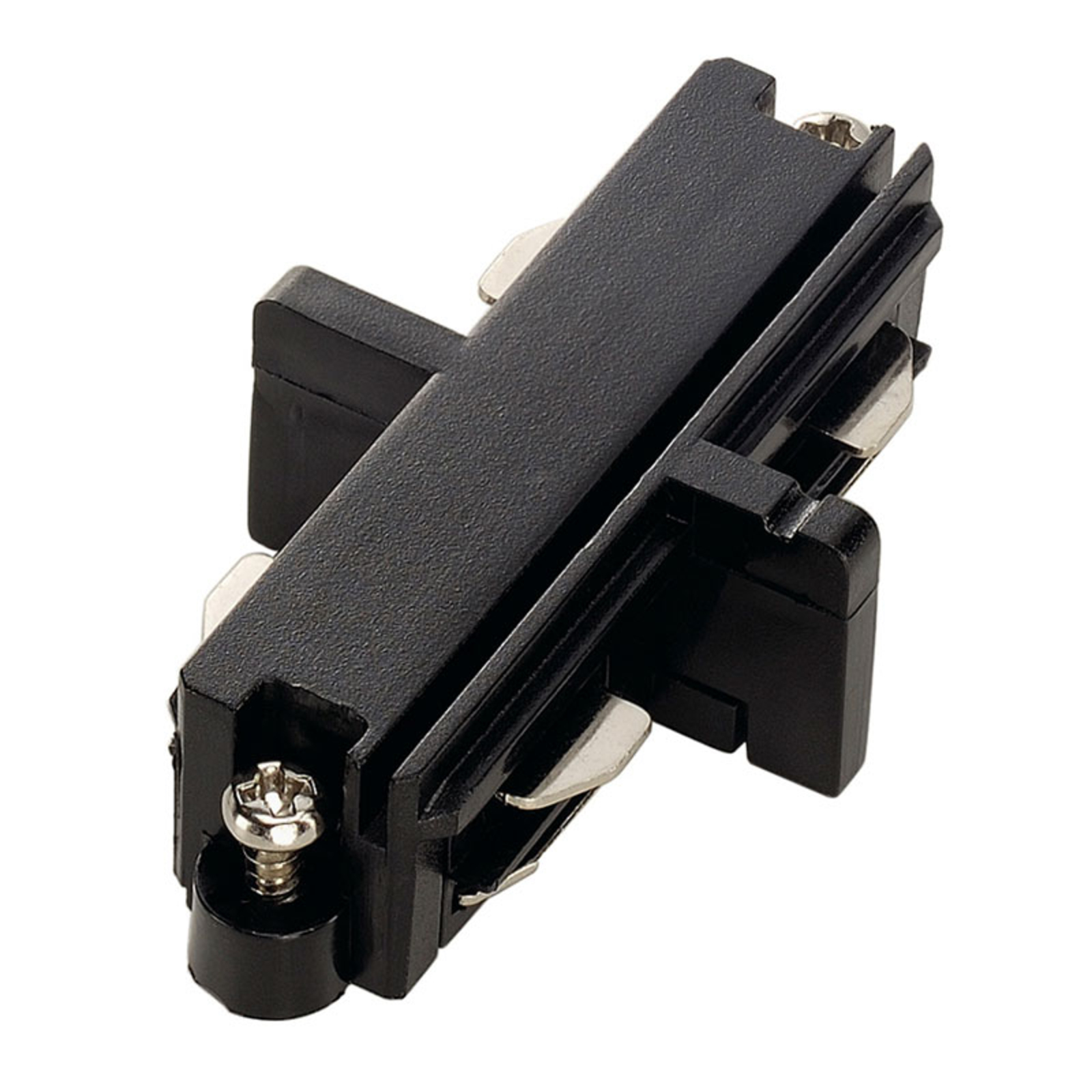 SLV longitudinal connector 1-circuit track, black, plastic, L: 6.4 cm, W: 3.5 cm, H: 1.8 cm