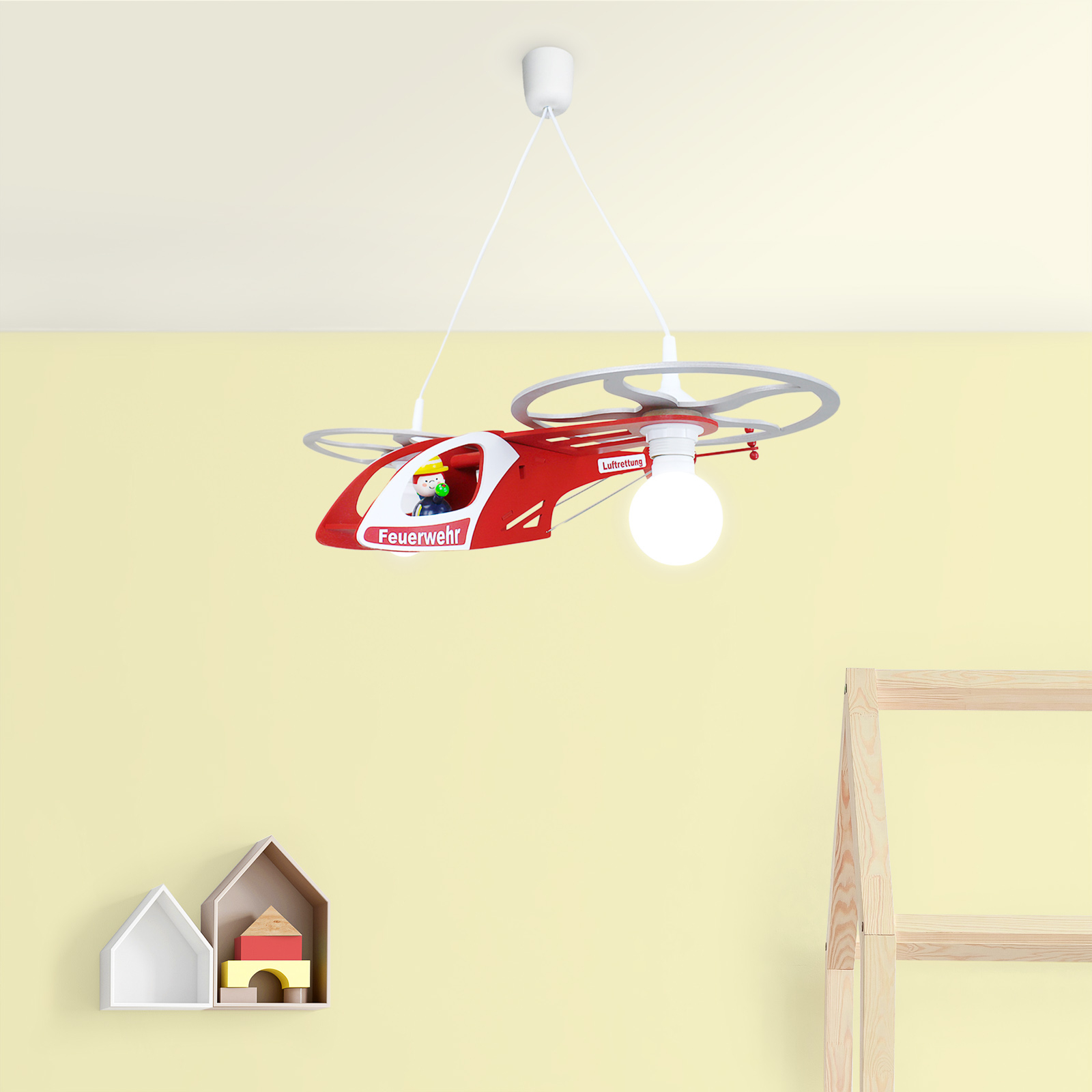 Pendellampa Fred helikopter för barnrummet