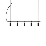 Hubble 5 hanging light, black, length 130 cm - Globen Lighting