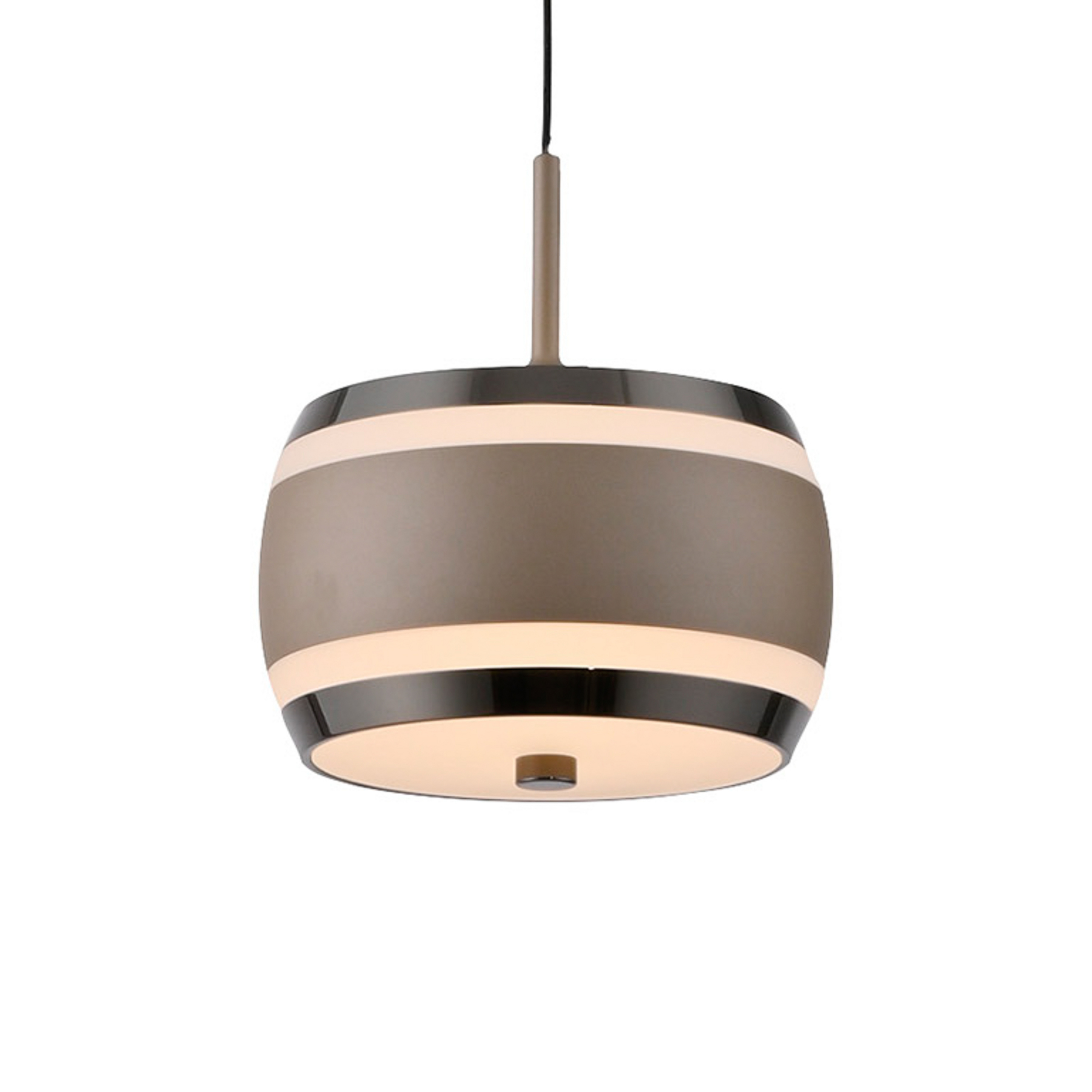 PURE LED-hengelampe Falling Rings, bronse Ø 13 cm, CCT