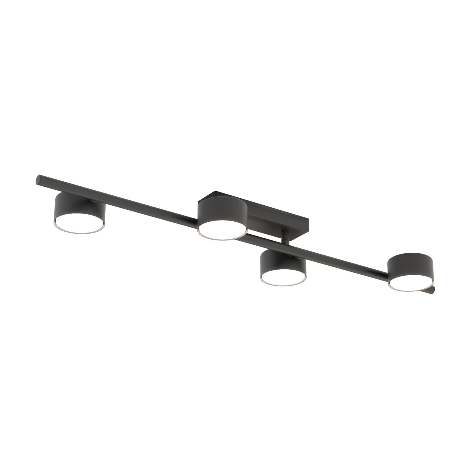 Deckenstrahler Bet, Länge 80 cm, schwarz, Metall, 4-flg.