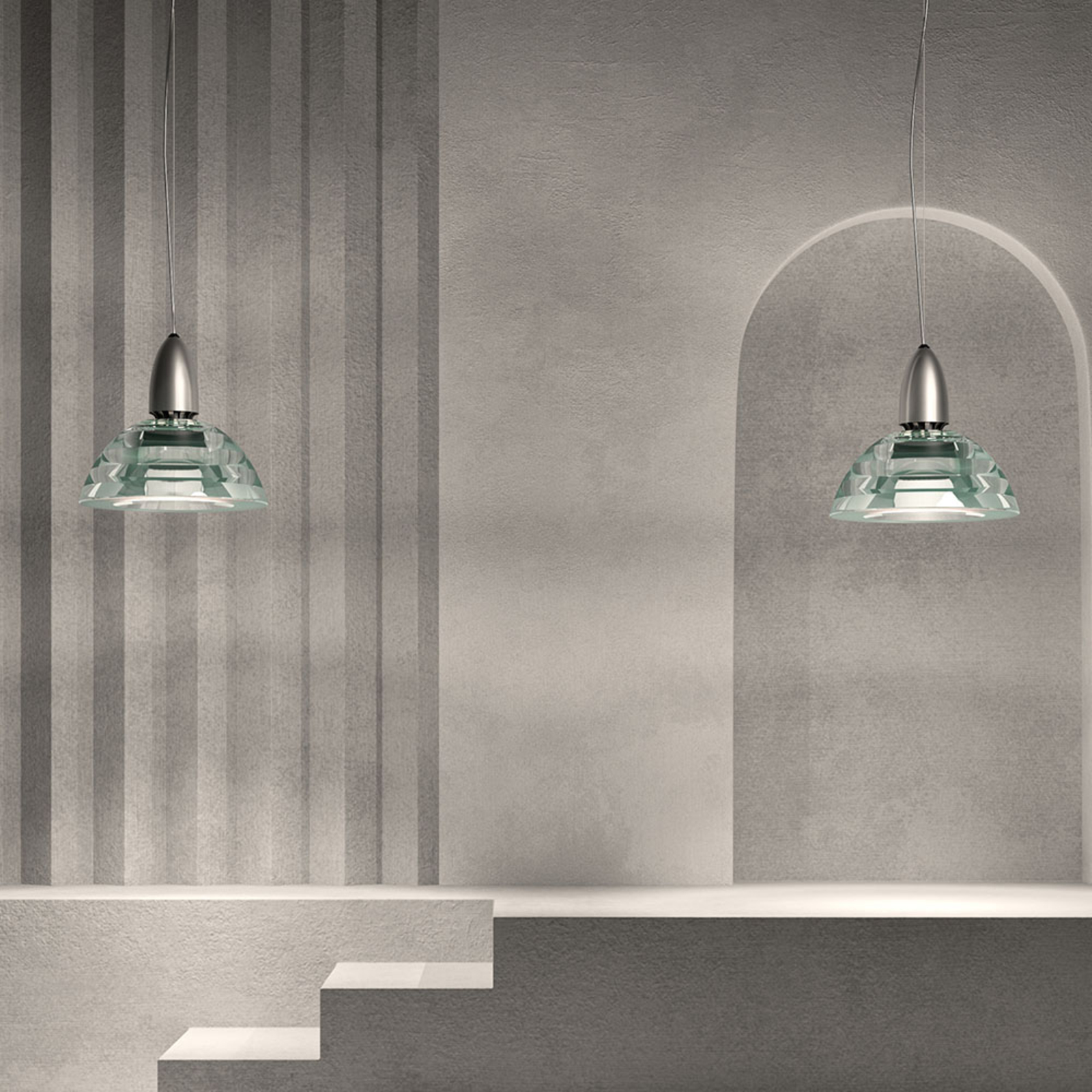 LUMINA Lumina Galileo LED hanging light 3,000 K, for Living / Dining Room, glass, aluminium, 18 W, energy efficiency: A++