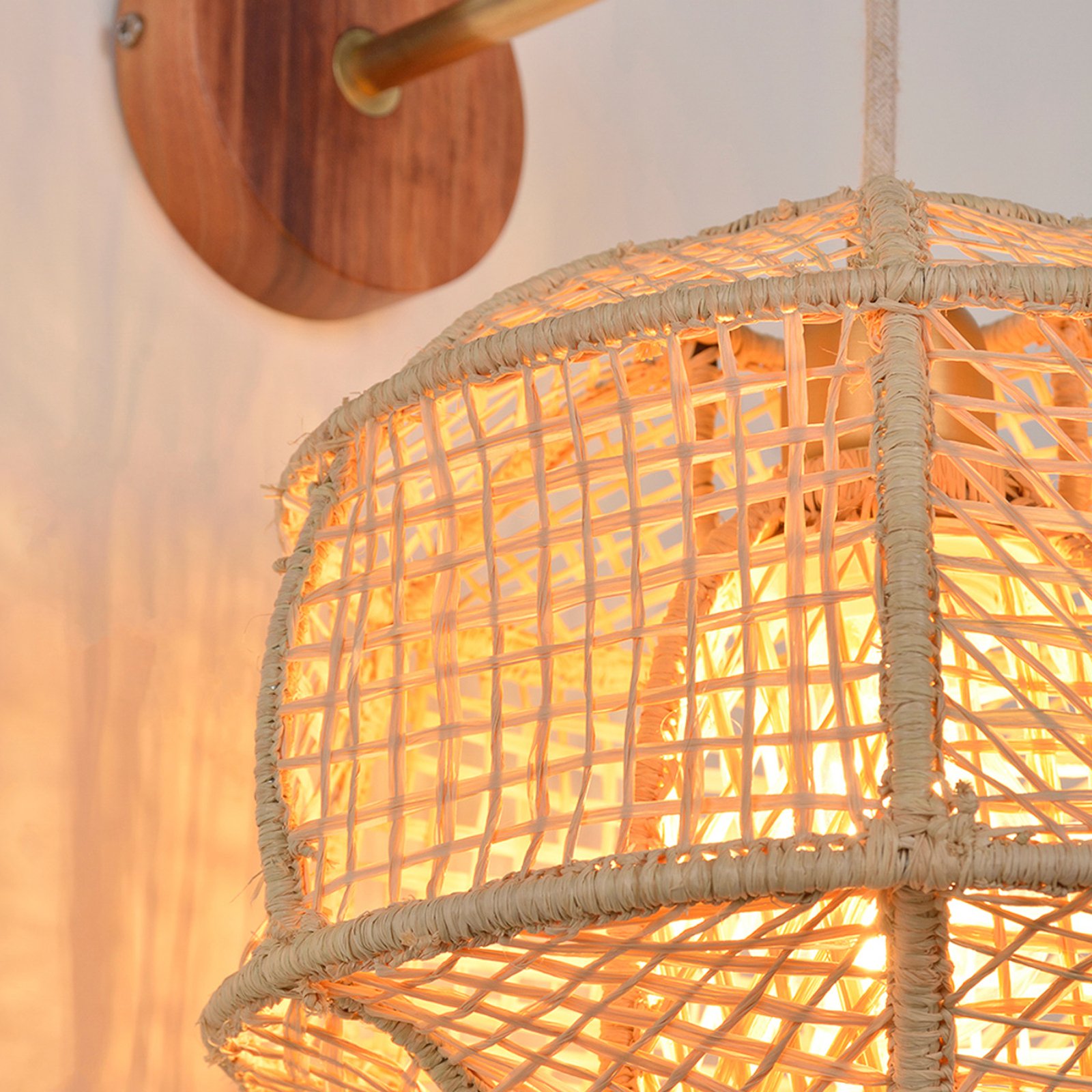 Odyssée Wandleuchte Palmfaser Ø28cm - MARKET SET Odyssée Wandleuchte Palmfaser Ø28cm - MARKET SET