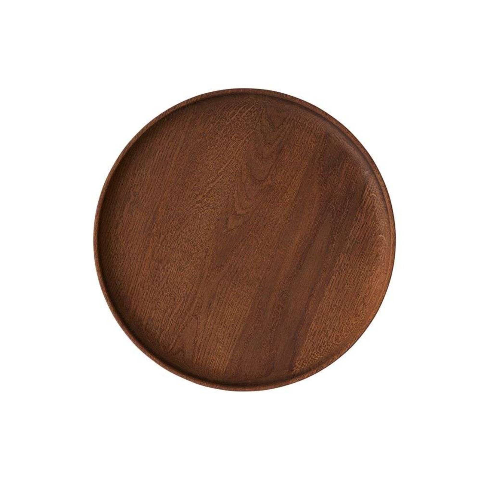 Inka Wood Tray Round Large Dark - OYOY Living Design