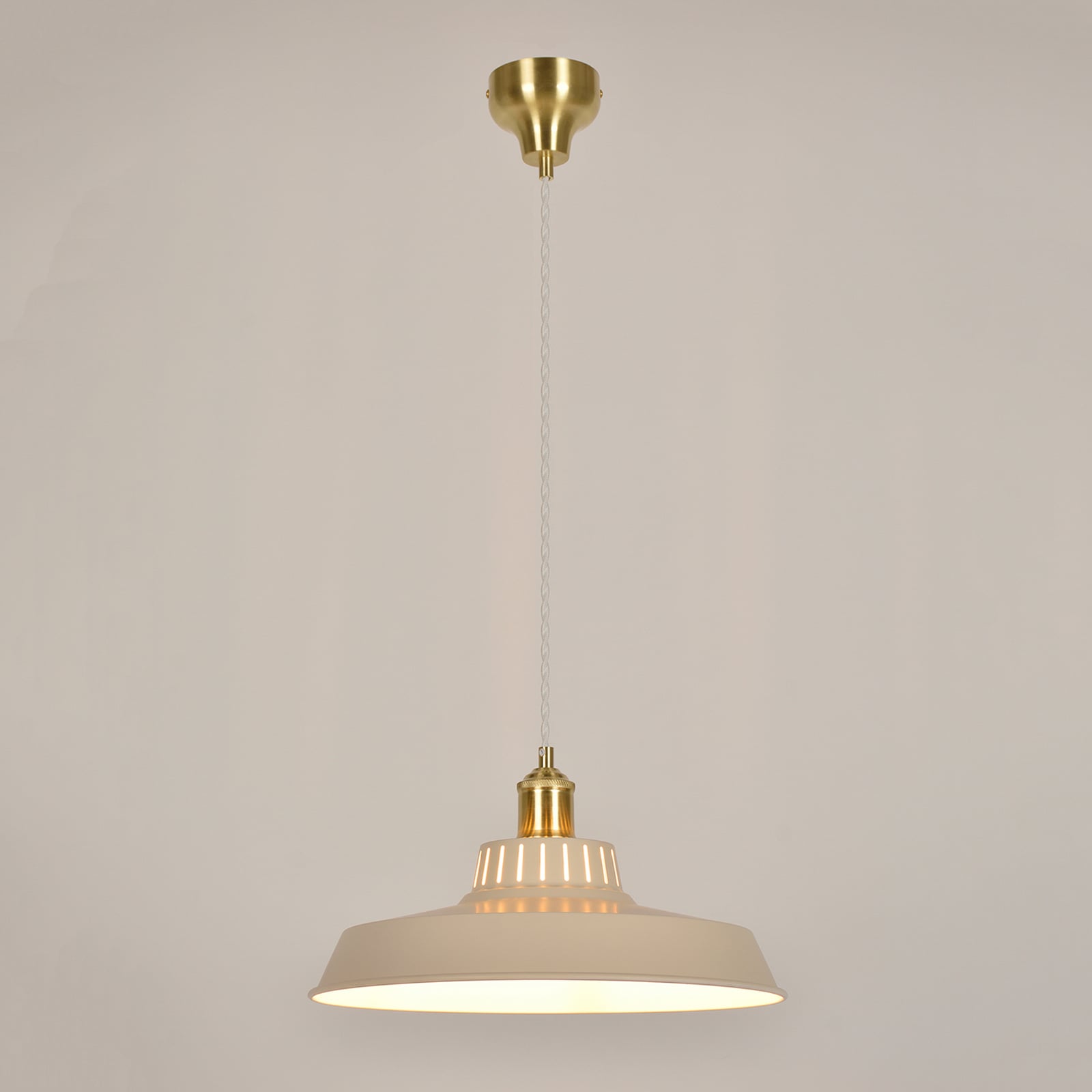 Suspension Thelma, couleur ivoire, Ø 38 cm, métal