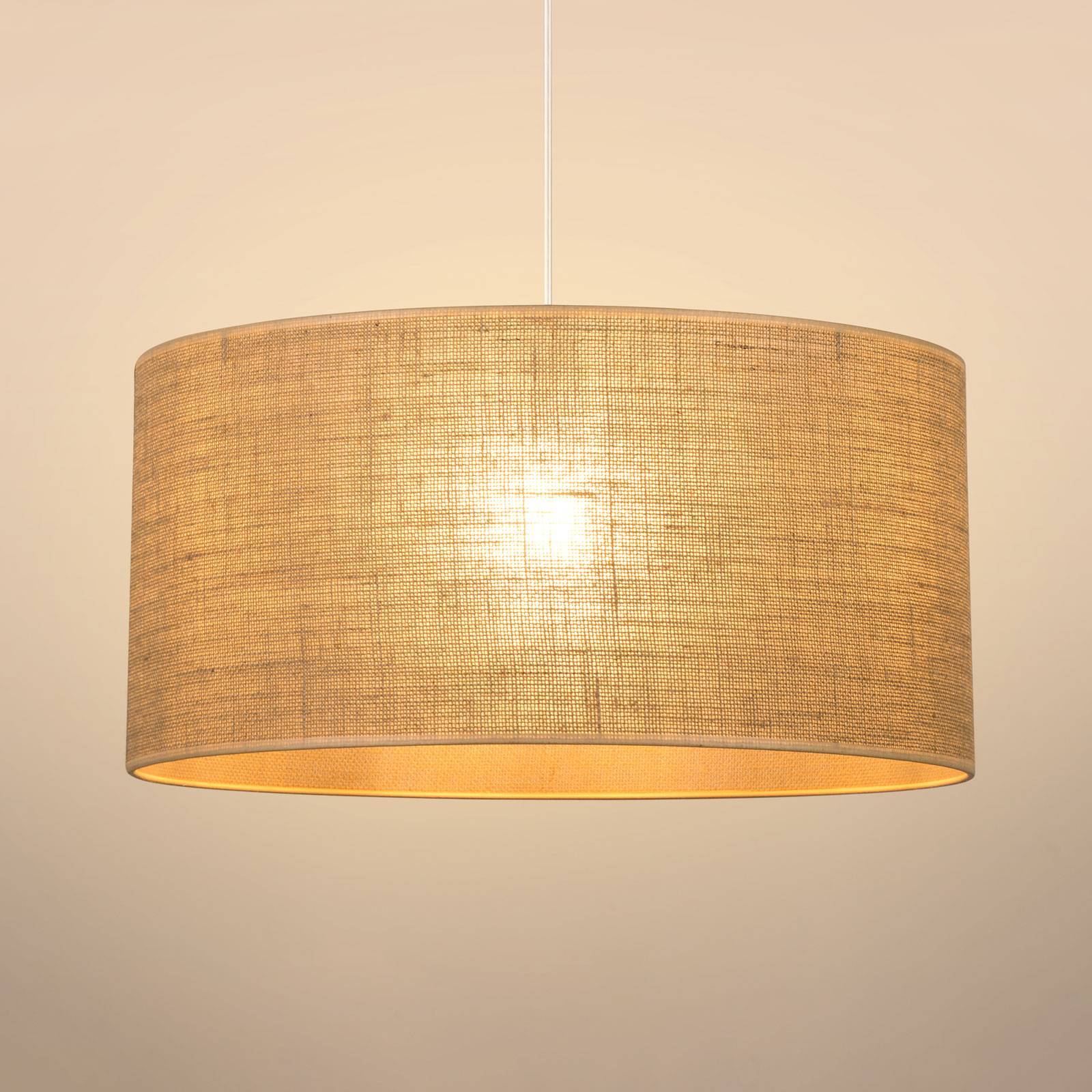 Suspension Jute avec abat-jour rond en jute