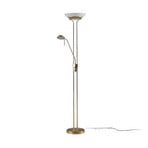 Yveta Floor Lamp Brass/White - Lindby