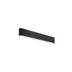 Ideal Lux Aplique de pared LED Delta, negro, 61 cm, arriba/abajo