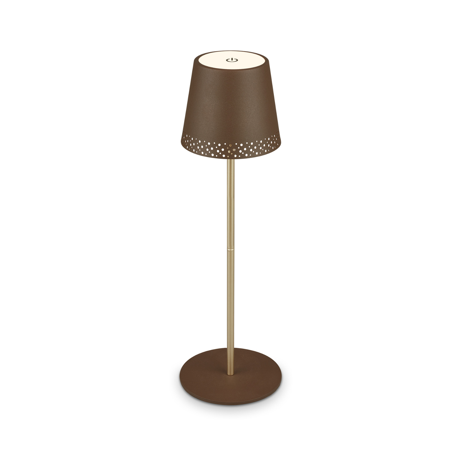 Kiki LED table lamp battery 3,000 K, brown/gold