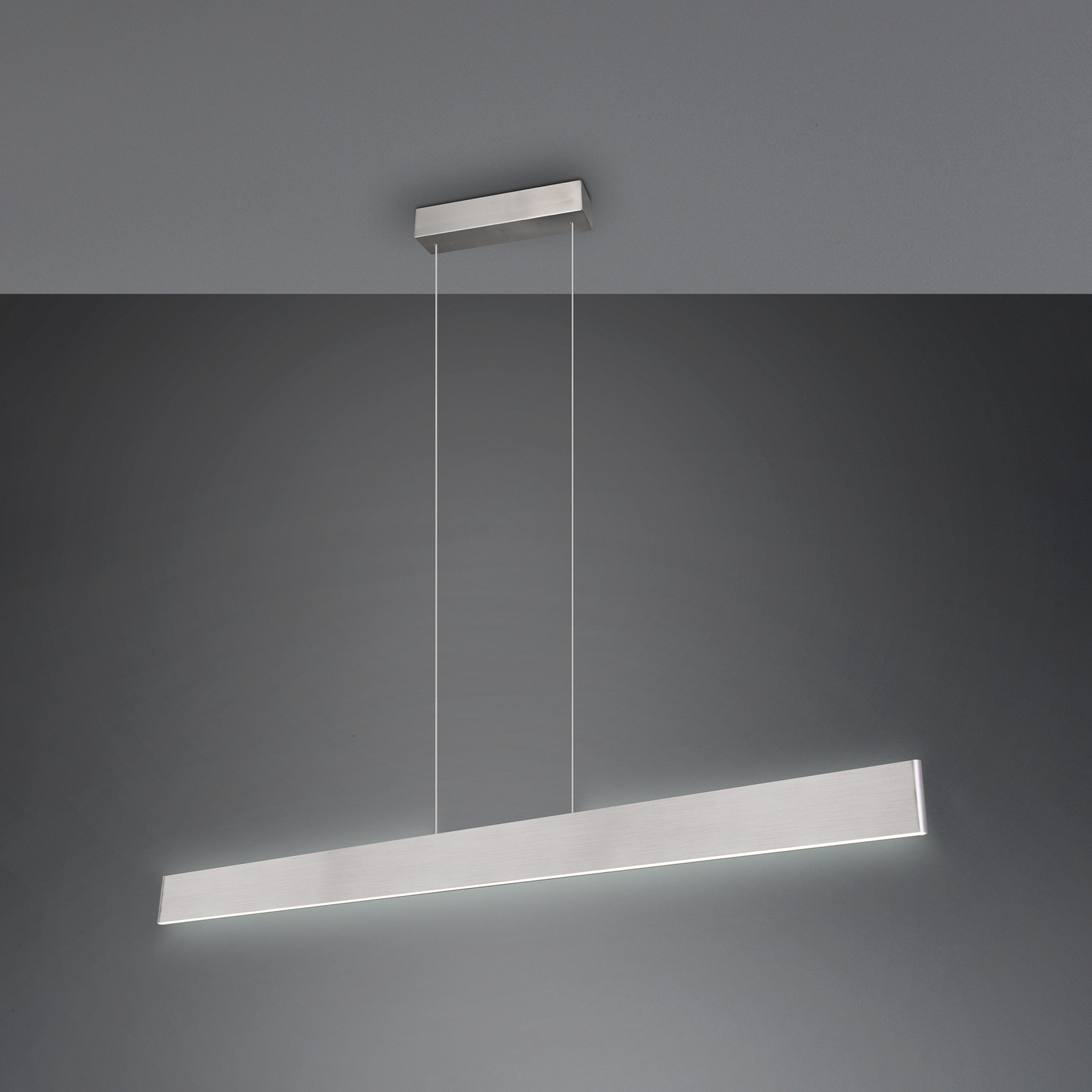 Galway LED pendant light, matt nickel, up/down, CCT, metal