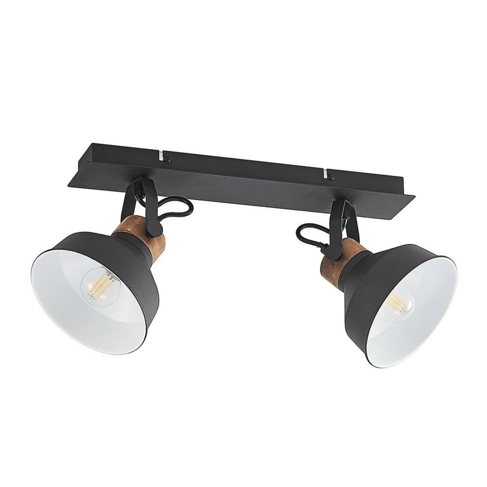 Nefeli 2 Stropné Lampa Black/Wood - Lindby