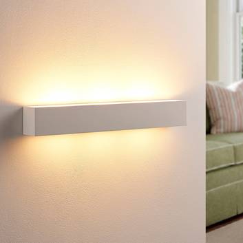 LED-Gipswandlampe Santino Weiß Gips Lampenwelt Wandfluter 35 cm G9 Flurleuchte 