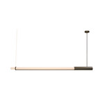 Lampada LED a sospensione In Fine, grigio scuro, lunghezza 160 cm - DCW