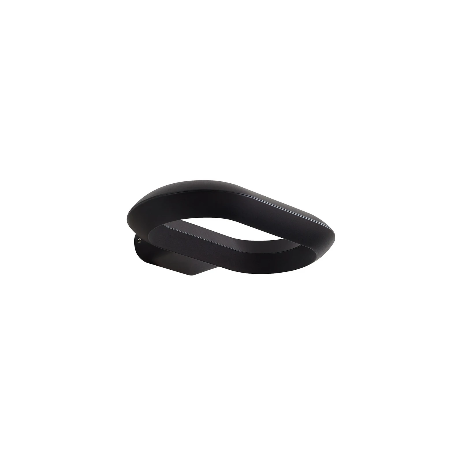 Lucande LED-Außenwandleuchte LOOP, schwarz, IP44, Metall