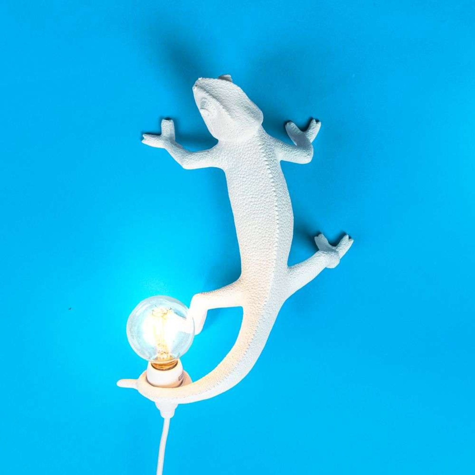 Chameleon Left-Going Up Wall Lamp White - Seletti