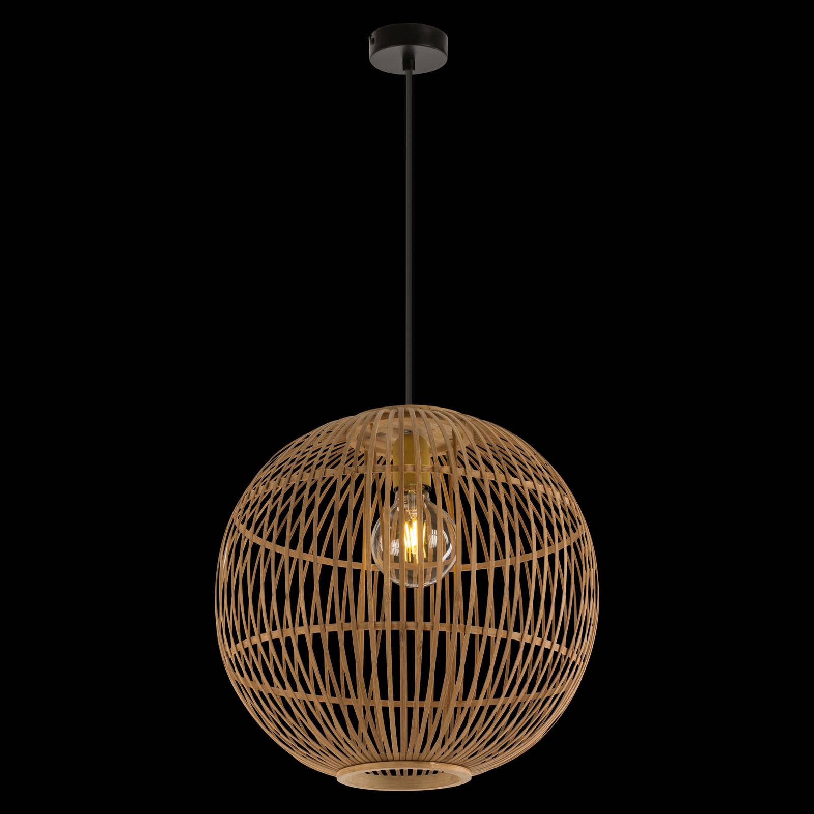 Lampa wisząca Hildegard z bambusa, Ø 40 cm