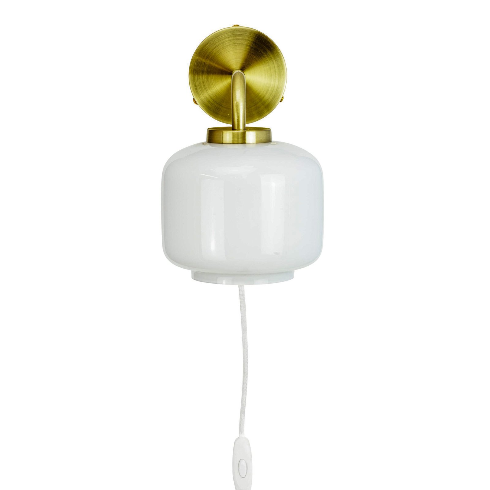 Arp Wall Lamp Ø15 Opal/Brass - DybergLarsen