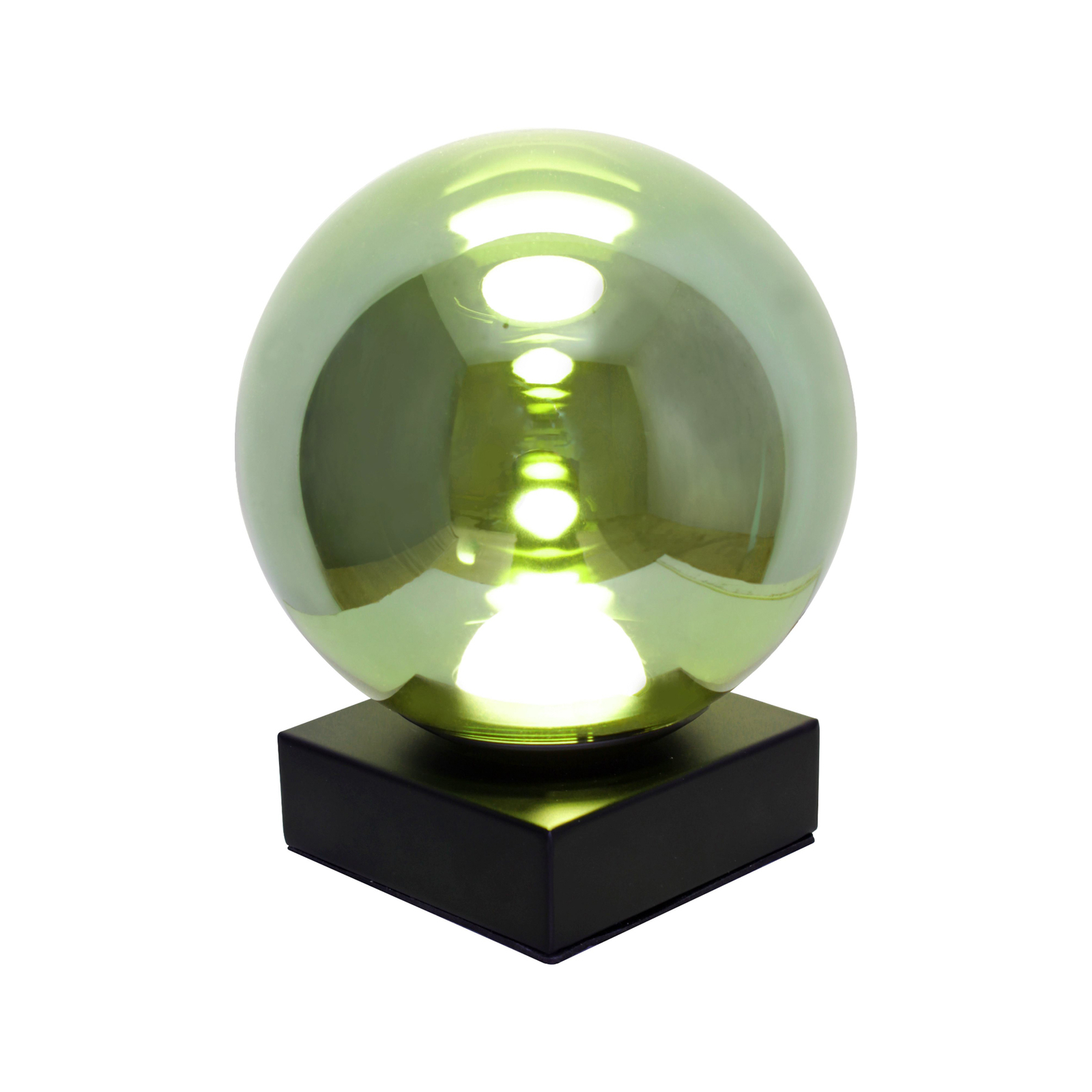 Altaïr lámpara de mesa LED, verde, altura 18 cm, cristal, 3.000 K