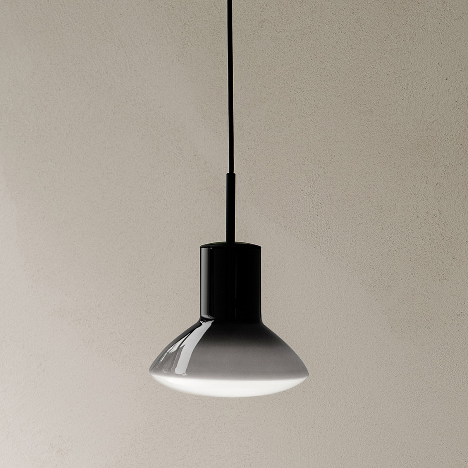 Suspension Onda, grise, Ø 17 cm, verre, GU10 - GRUPA Suspension Onda, grise, Ø 17 cm, verre, GU10 - GRUPA