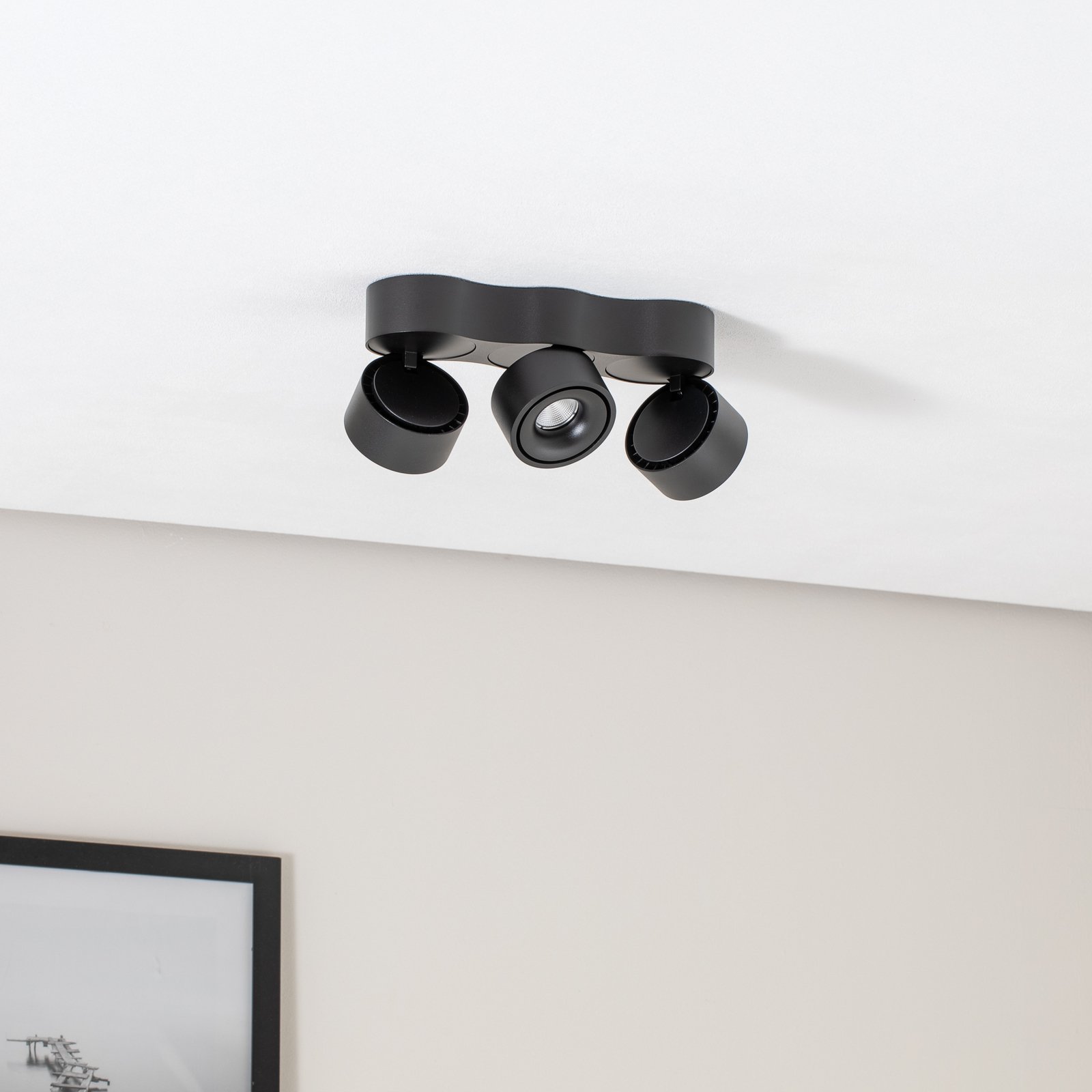 Rotari 3 LED Felületre szerelt spot 3x8,9W Fekete - Arcchio