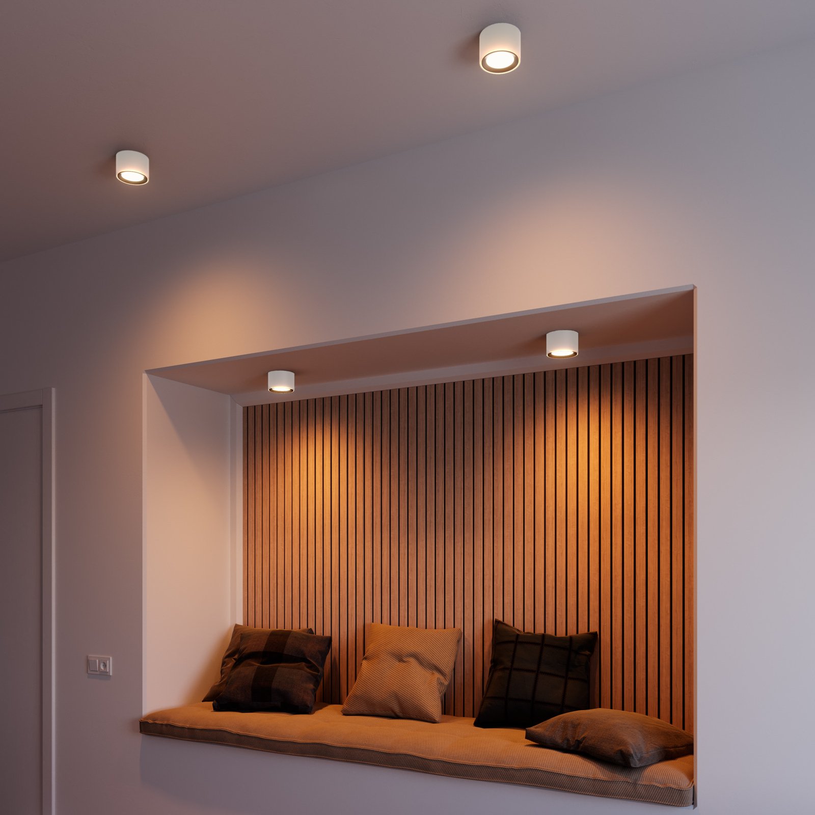 Spot LED soffitto Landon Smart, bianco, alto 8,2cm