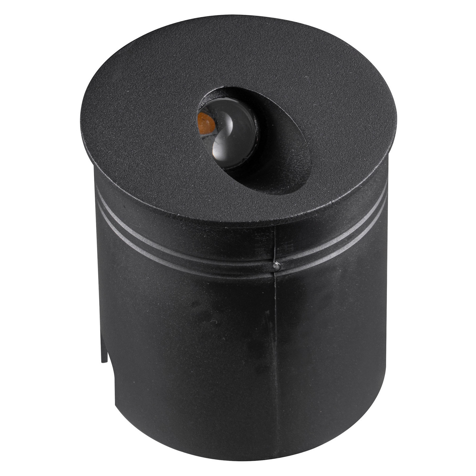 Candeeiro de embutir LED Aspen IP65, redondo, preto