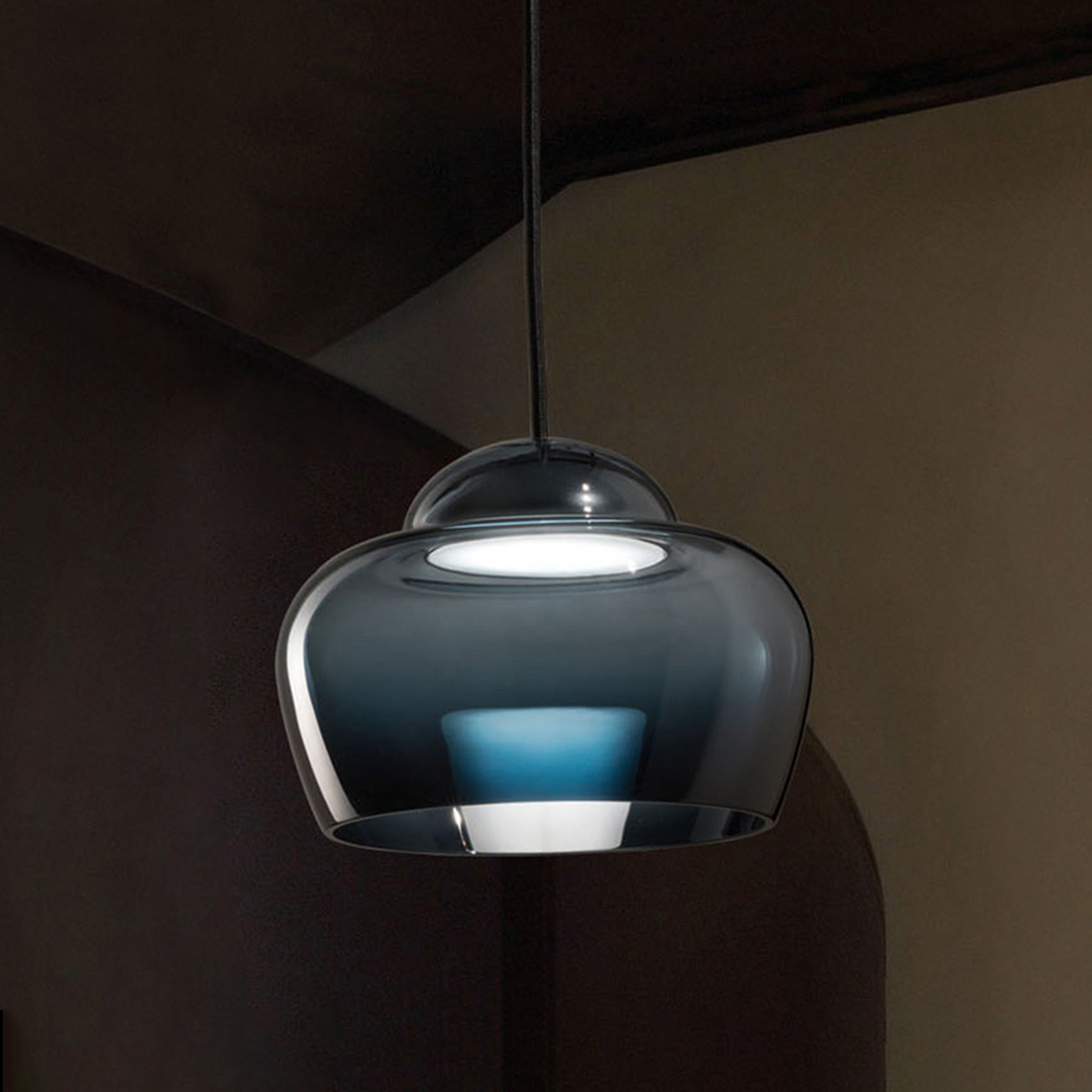 LED-Hängeleuchte Cristallina, 2.700K, phase cut