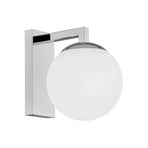 LED wall light Aseor, glass, chrome