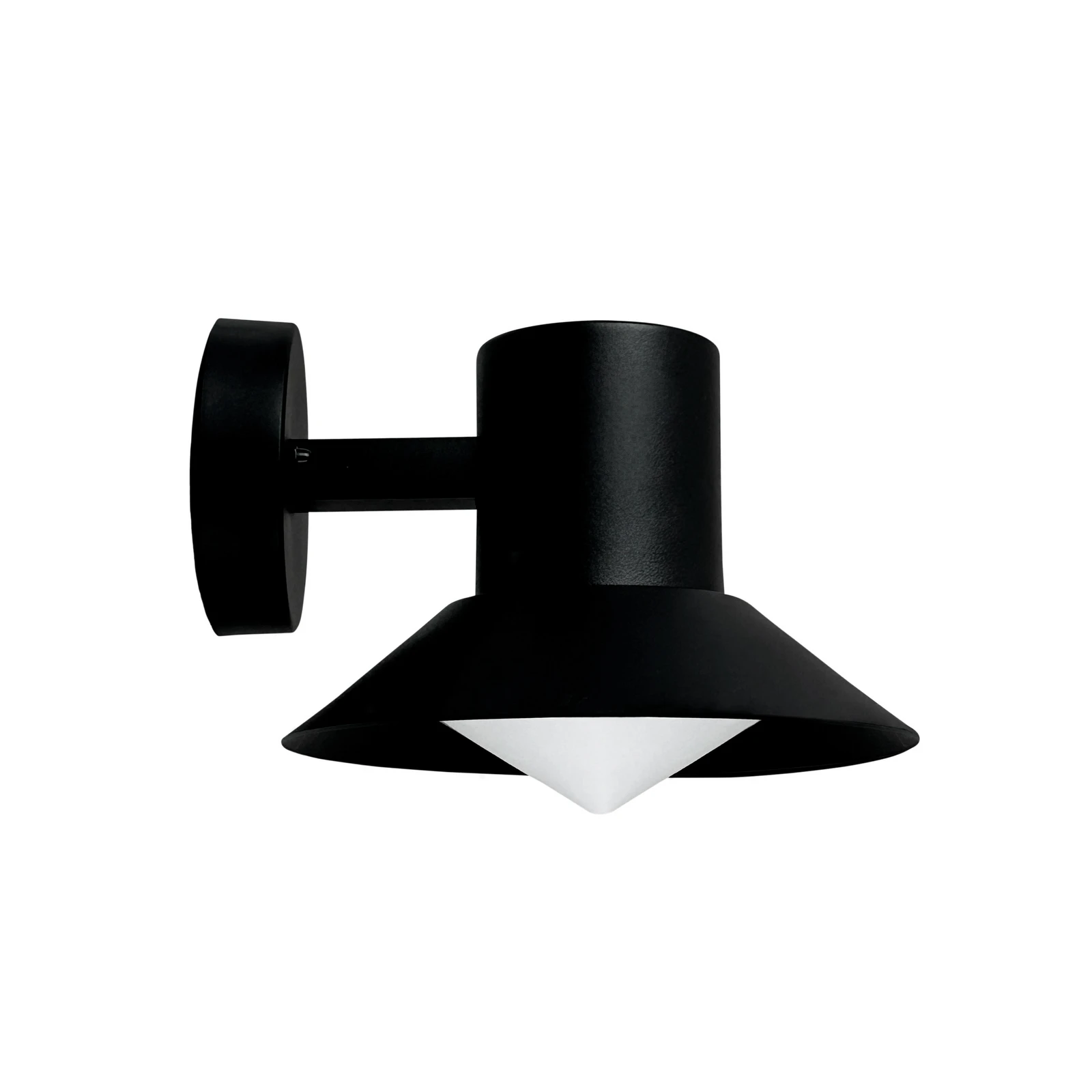 Dyberg Larsen utomhusvägglampa Venice, svart, Ø 20 cm