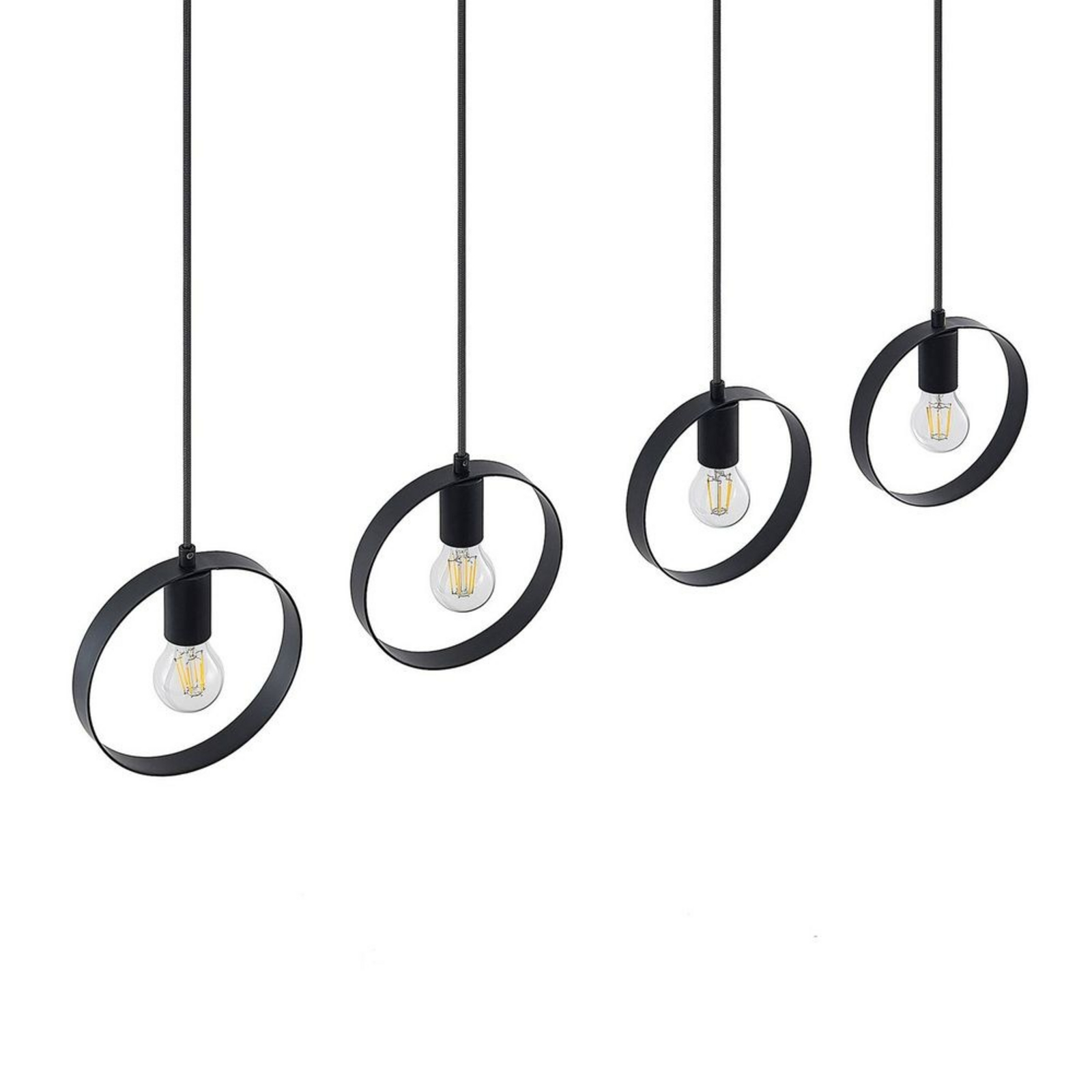 Shaima 4 Pendant Black - Lindby