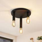 Lindby Belana plafondlamp rond, 3-lamps