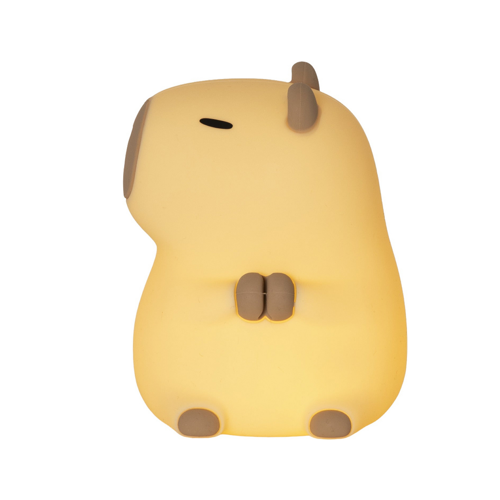 Capybara LED punjiva noćna svjetiljka, bijela/smeđa, 11 cm, RGB, osjetljiva na Capybara LED punjiva noćna svjetiljka, bijela/smeđa, 11 cm, RGB, osjetljiva na