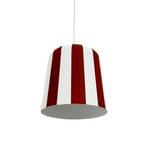 Dyberg Larsen hanglamp Gry, donkerrood/wit, Ø 20 cm