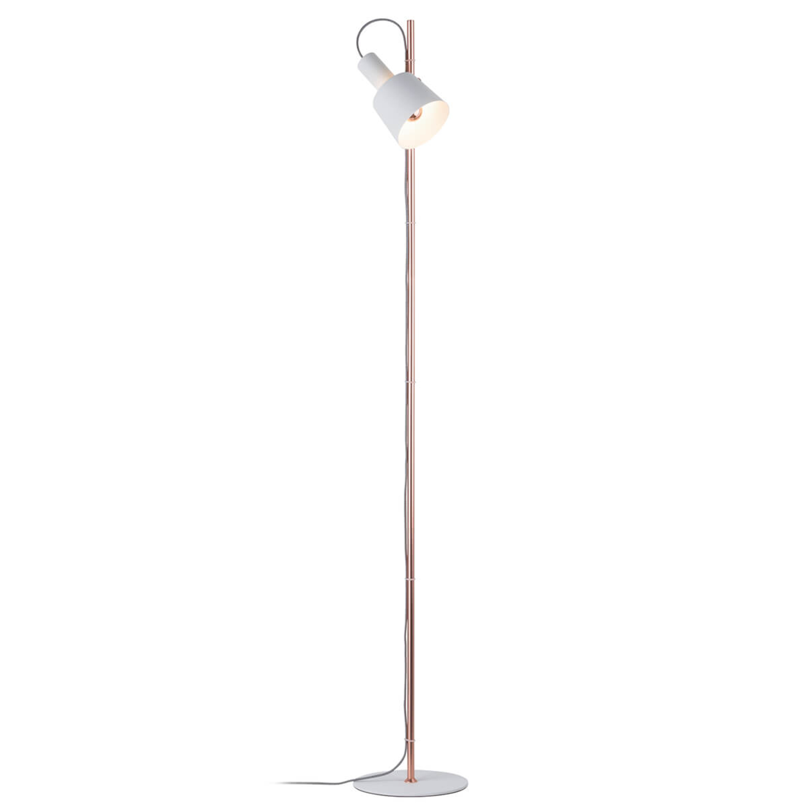 Paulmann Haldar - a two-coloured floor lamp with style, for Living / Dining Room, metal, fabric, E14, 20 W, energy efficiency: A++, H: 152 cm