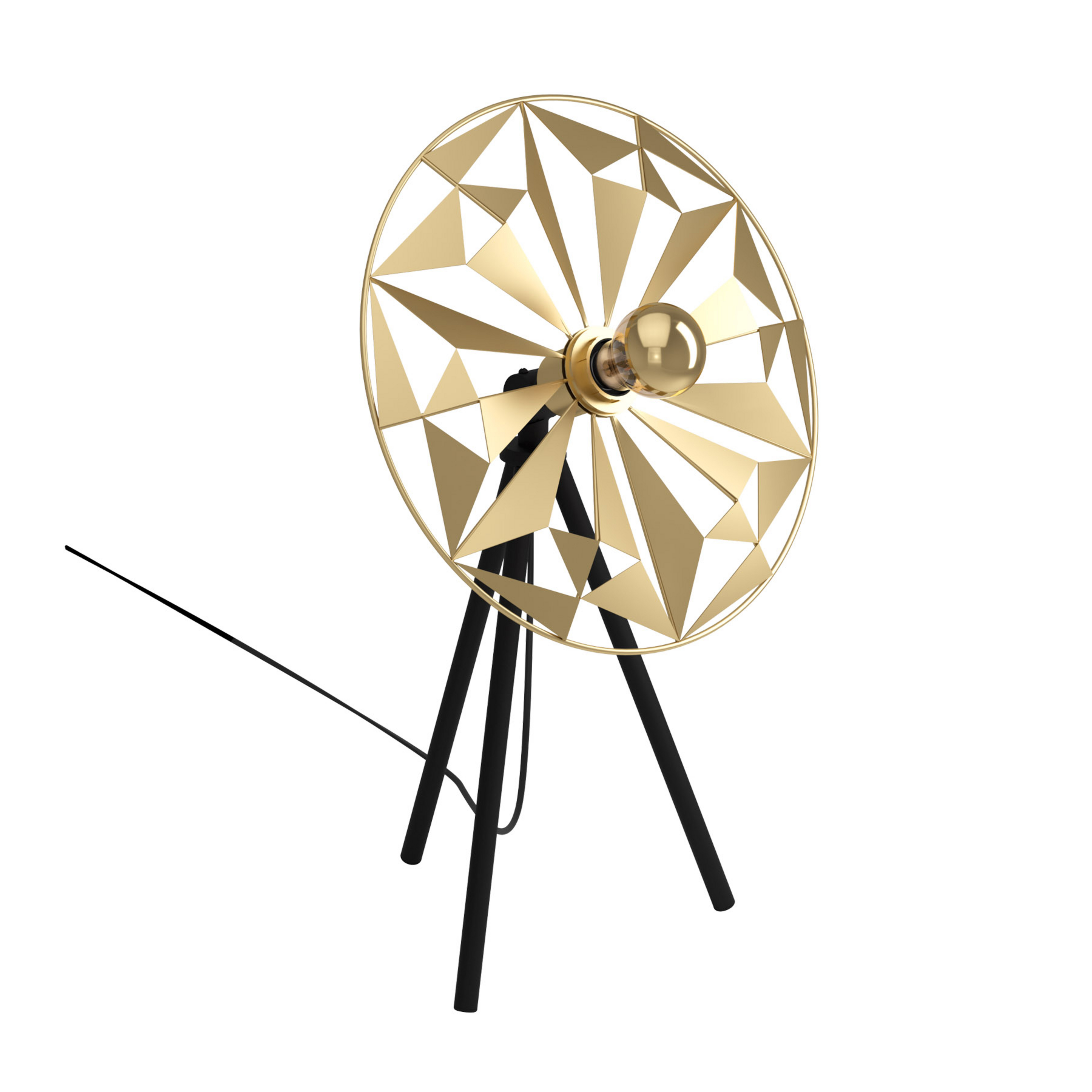 Lampada da tavolo Castanuelo, nero/oro