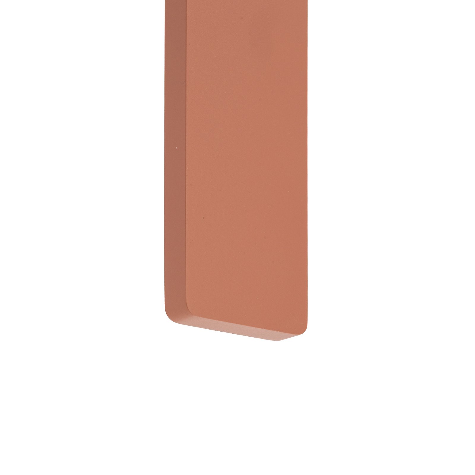 Applique a LED Demi M, rosso mattone, alluminio, altezza 100 cm, IP54