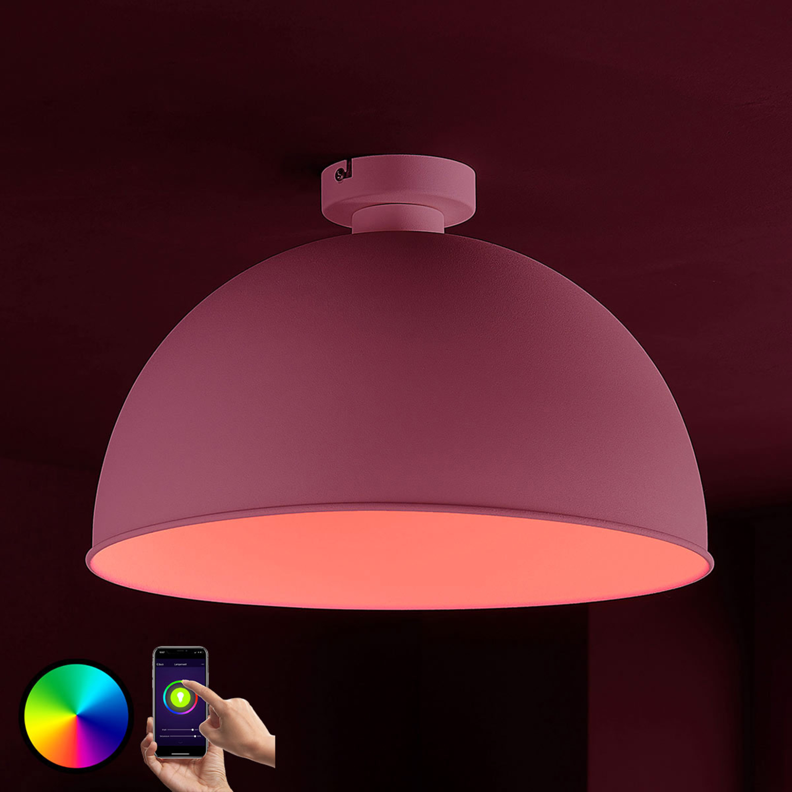 LED ceiling light Bowl WiFi 41cm white
