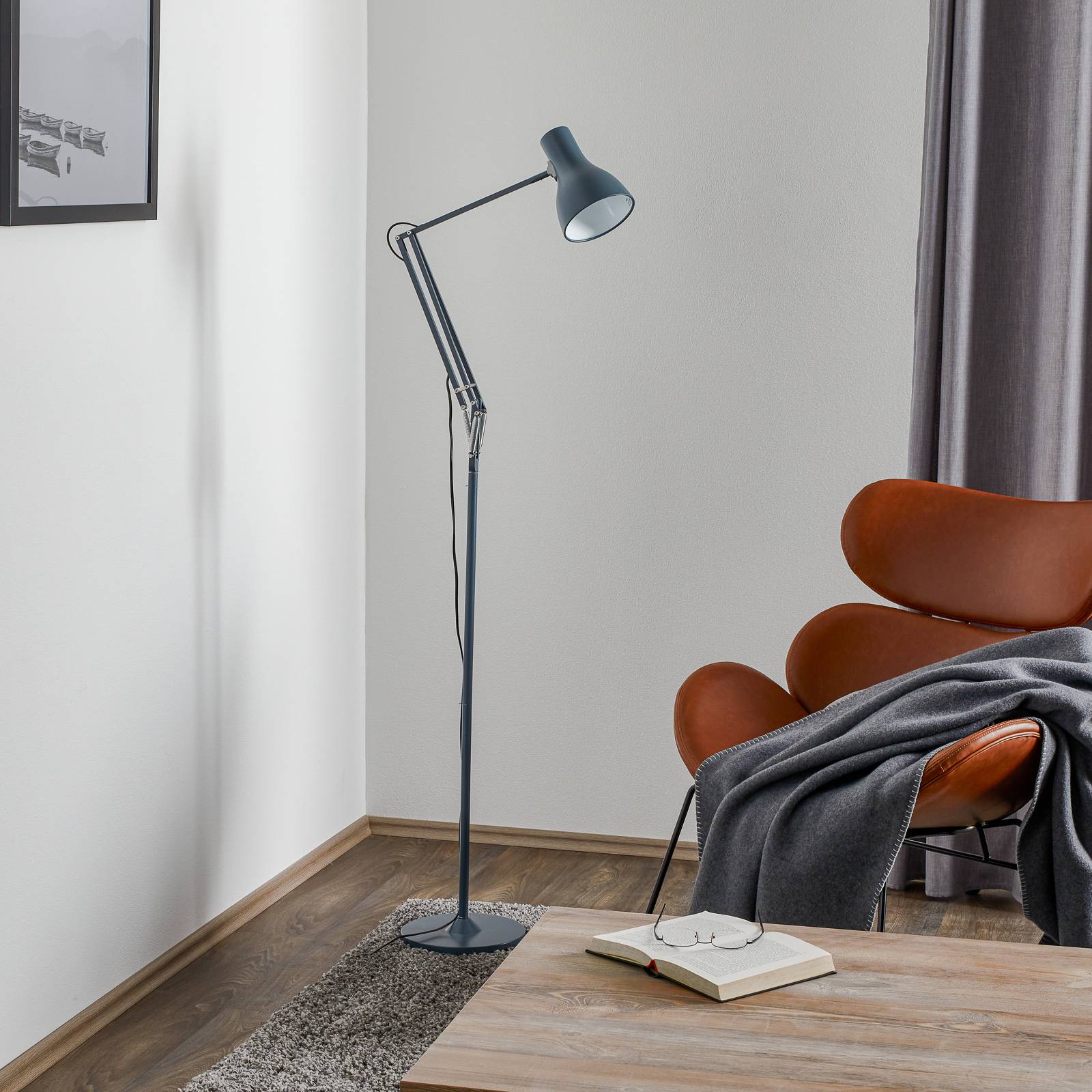 Lampa stojąca Anglepoise Typ 75 łupkowo-szara