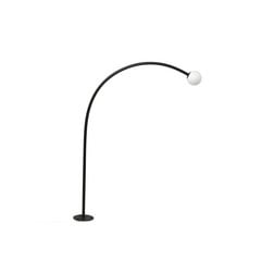 LED-põrandalamp Cuca, must, roostevaba teras/klaas, kõrgus 65 cm