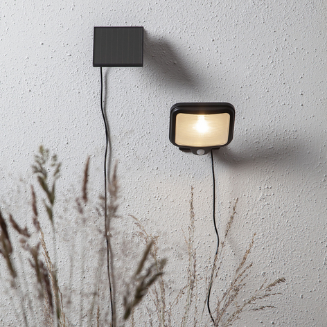 LED-sollampe Powerspot Sensor kantet svart 200