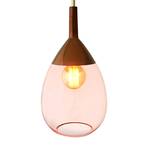 EBB & FLOW Lute üveg függő lámpa rózsaszín, rézzel